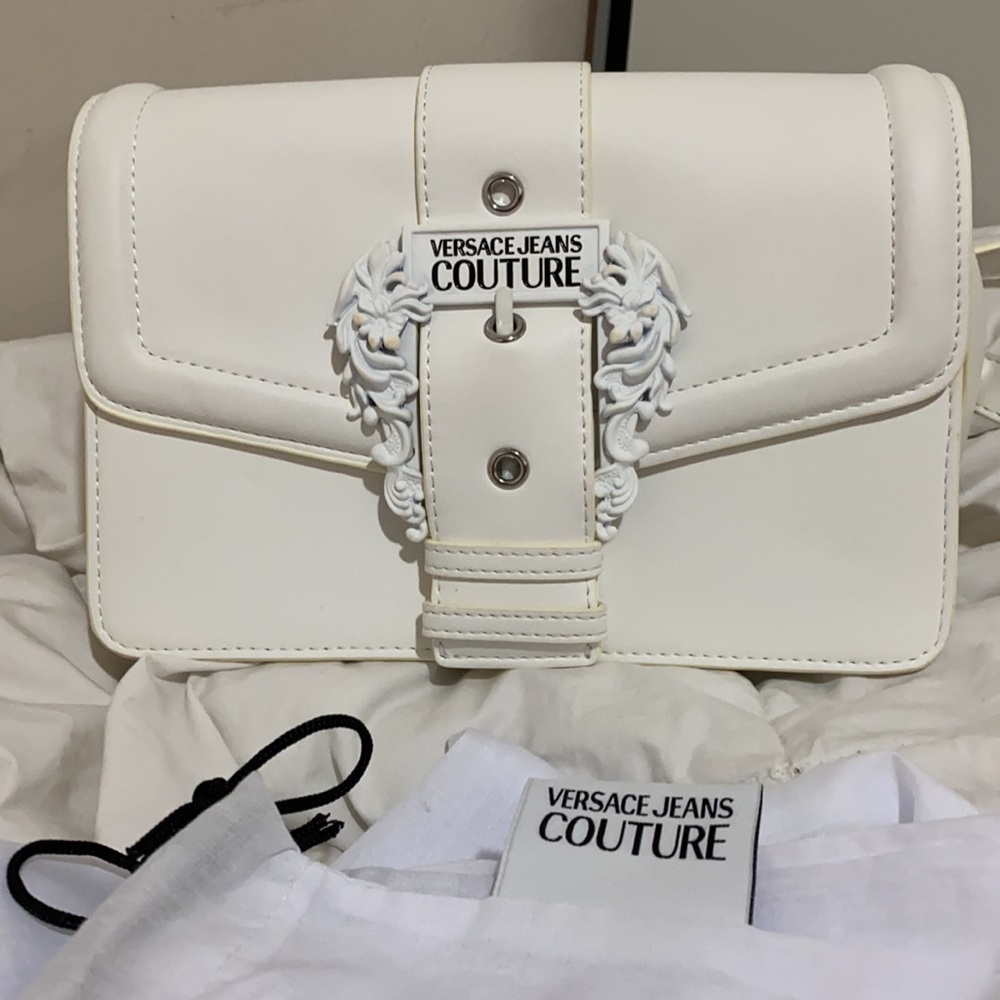 Versace jeans couture white crossbody